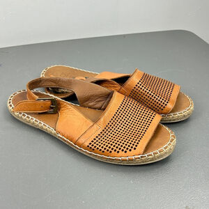 Bueno Leather Sling-back Flat Sandals